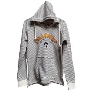 Loyola University Ramblers Chicago Striped Hoodie Sweatshirt Blue 84 Womens S‎